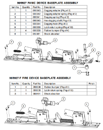 98/9927 & 98/9927-F Baseplate Assembly